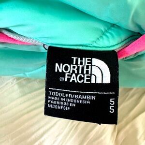 Teal and pink 5T north face jacket super cute!